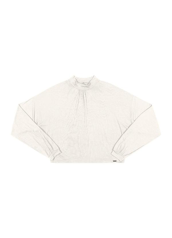 Rezzato - Cropped Gola Alta Ampla Feminino Branco 3