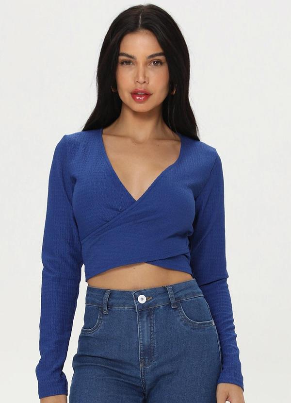 Gatabakana - Manga Longa Texture Azul