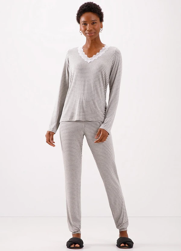 Lunender CalÃ§a Pijama Estampada Lunender Pijama Listrado Com