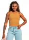 Cobertura - Regata Feminina Cropped  Preto - variação: Marrom