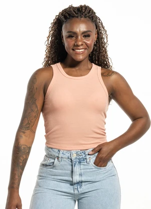 Cobertura - Regata Feminina Cropped  Rosa - COBERTURA