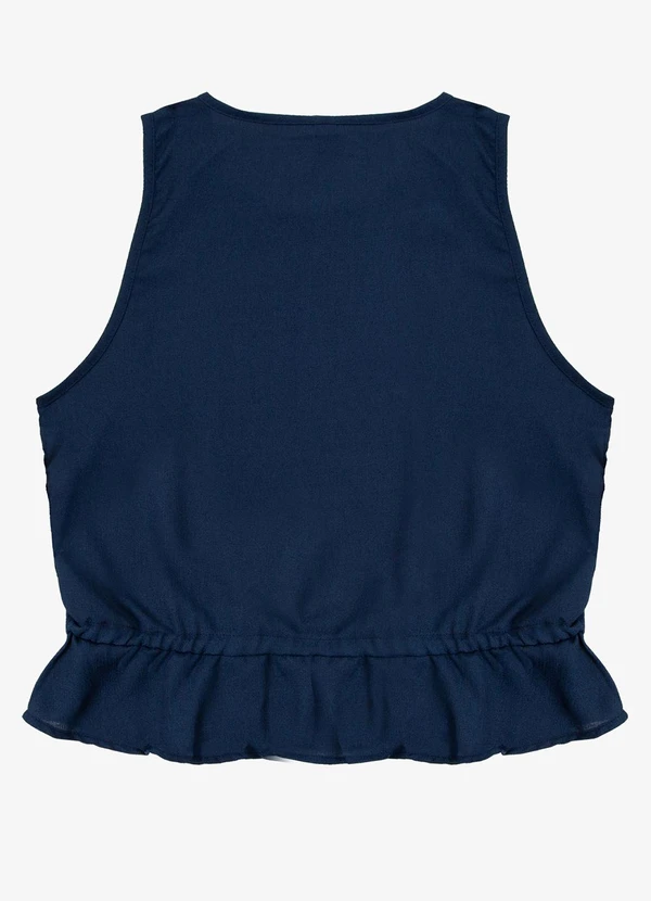 Infinita Cor - Regata Feminina em Crepe Azul 2