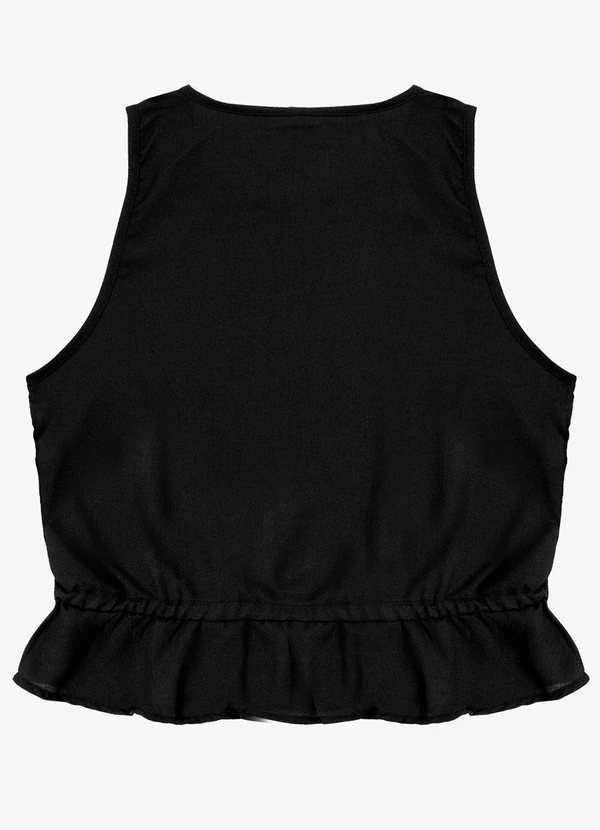 Infinita Cor - Regata Feminina em Crepe Preto 2