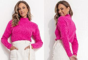 Suter em Tric Rosa com Textura