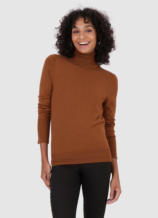 Malwee - Suéter em Tricot Feminino Marrom