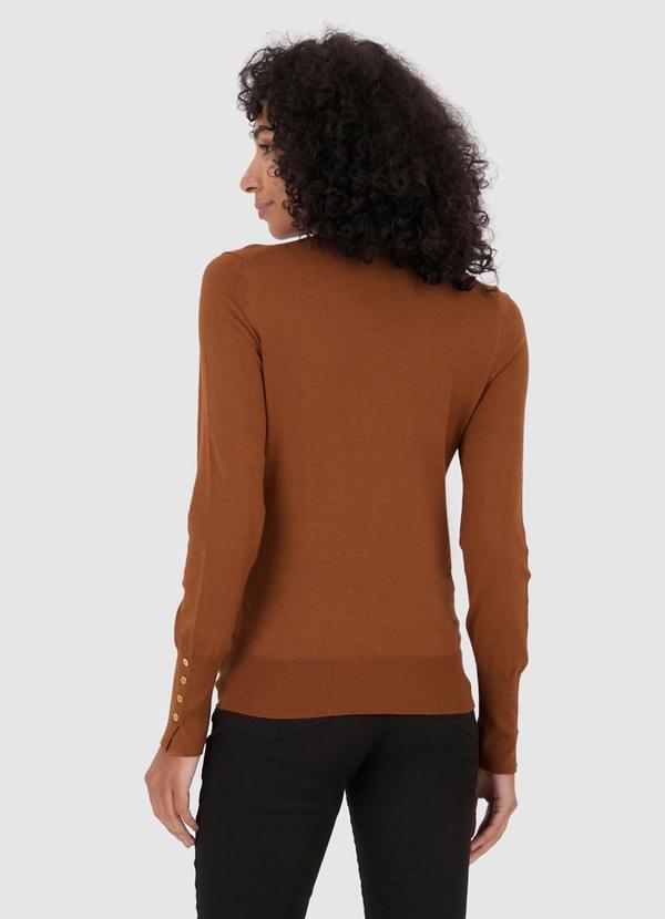 Malwee - Suéter em Tricot Feminino Marrom 3