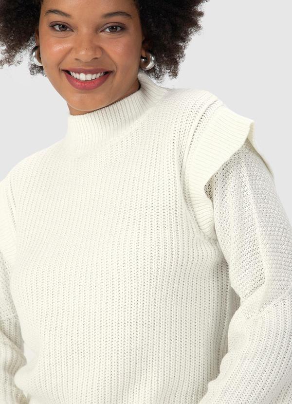 Malwee - Suéter Feminino em Tricô Bege 3