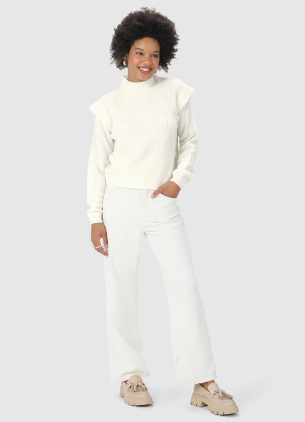 Malwee - Suéter Feminino em Tricô Bege 4