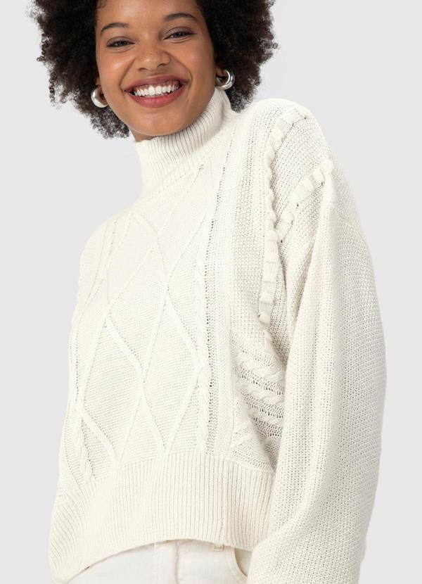 Malwee - Suéter Feminino em Tricô Bege 4