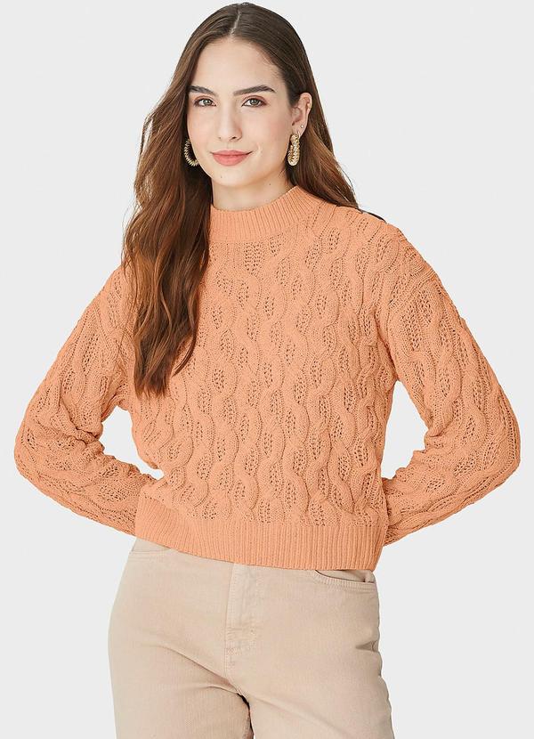 Malwee - Suéter Feminino em Tricô Laranja