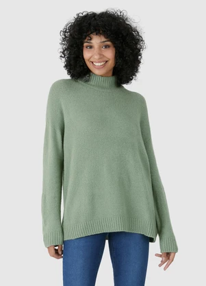 Malwee - Suéter Feminino em Tricot Verde - MALWEE