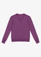 Rovitex - Sueter Feminino Gola V em Tricot Bege - variação: Roxo