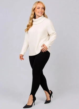 Doce Tom - Suéter Feminino Tricot EleganteOff White - DOCE TOM