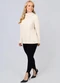 Doce Tom - Suéter Feminino Tricot Elegante Cinza - variação: Off White