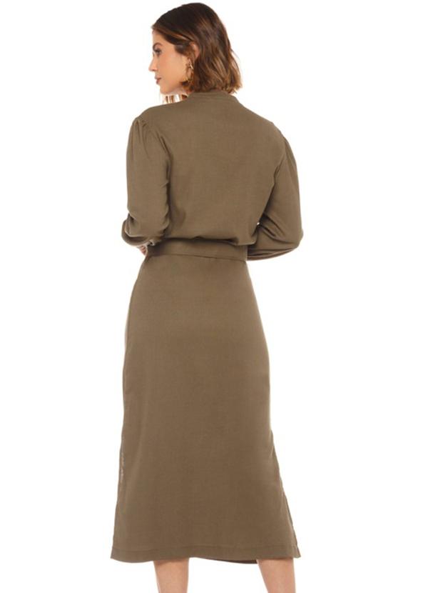 Rafree - Vestido Midi Linho Verde 2
