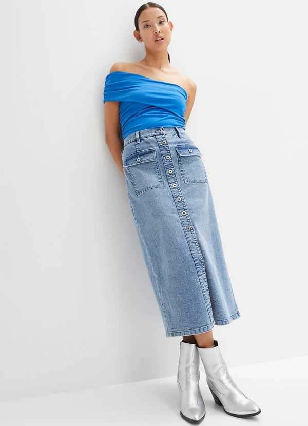 bonprix - Blusa Azul Royal em Malha de Viscose 4