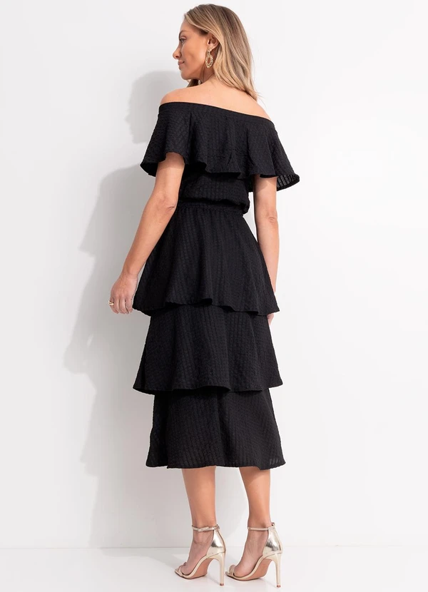 Quintess - Blusa Preta em Malha Texturizada 5