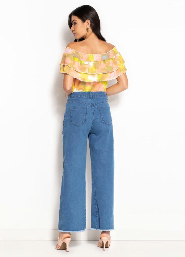 Queima Estoque - Blusa com Babado Rosa e Azul 5