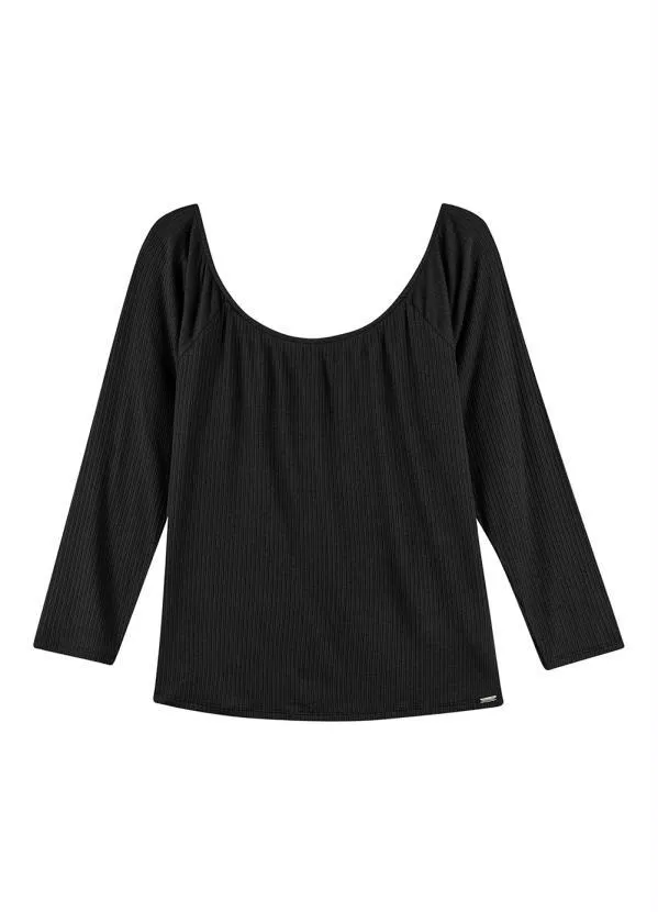 Maelle - Blusa Feminina Adulto Preto 4