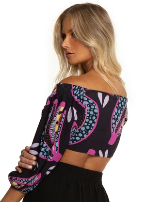 Endless - Blusa Feminina Ciganinha Preto - ENDLESS