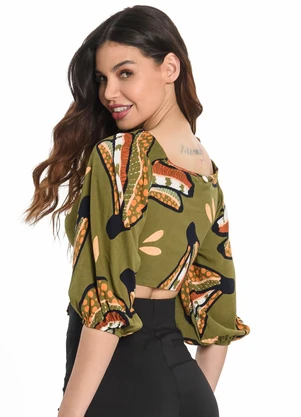 Endless - Blusa Feminina Ciganinha Verde - ENDLESS