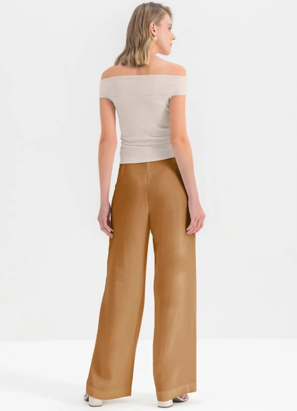 Essendi - Blusa Feminina Ombro a Ombro Bege 4