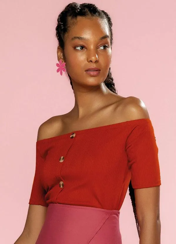 Marialícia - Blusa Laranja