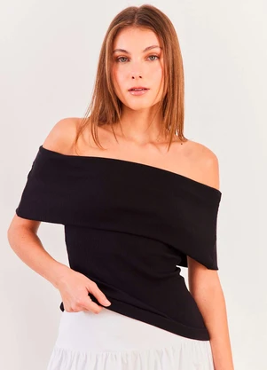 Sofie - Blusa Manga Curta Malha Canelada Urban Codes - Sof - SOFIE