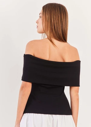 Sofie - Blusa Manga Curta Malha Canelada Urban Codes - Sof - SOFIE