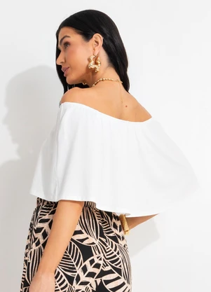 bonprix - Blusa Off White em Malha de Viscose - BONPRIX