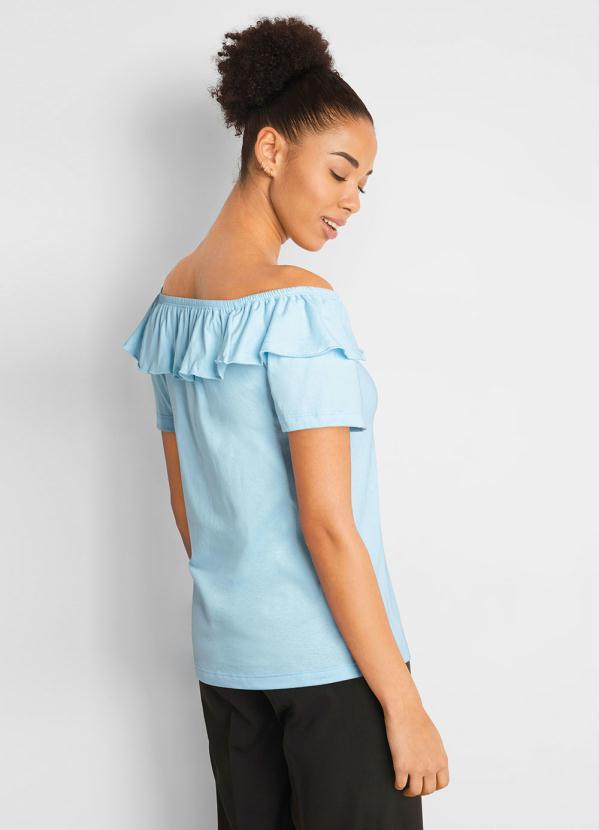 Outlet - Blusa Ombro a Ombro Azul Candy 2