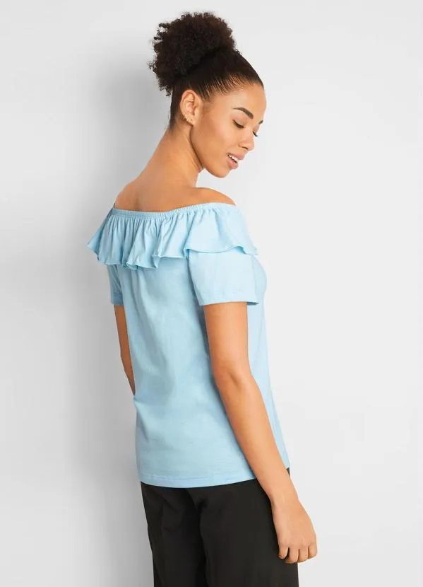Queima Estoque - Blusa Ombro a Ombro Azul Candy 7