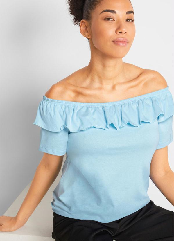 Outlet - Blusa Ombro a Ombro Azul Candy 3