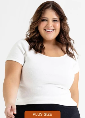 Just Basic - Blusa Ombro a Ombro Básica em Ribana Off White - JUST BASIC