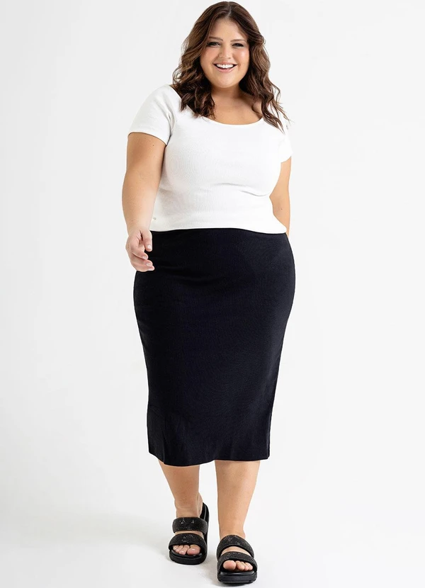 Just Basic - Blusa Ombro a Ombro Básica em Ribana Off White 7