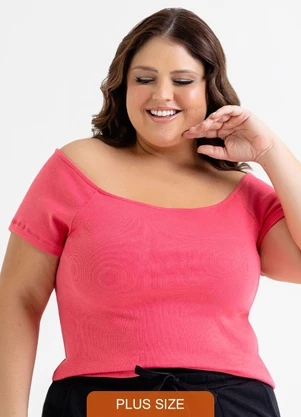 Just Basic - Blusa Ombro a Ombro Básica em Ribana Vermelho - JUST BASIC