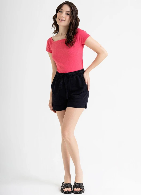 Just Basic - Blusa Ombro a Ombro Básica em Ribana Vermelho 3