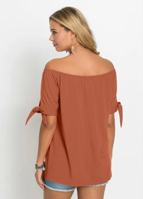bonprix - Blusa Ombro a Ombro Ferrugem 2