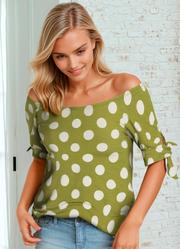 Blusa Po Verde em Malha de Viscose