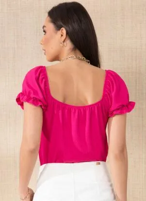 Quintess - Blusa Rosa Ombro a Ombro - QUINTESS