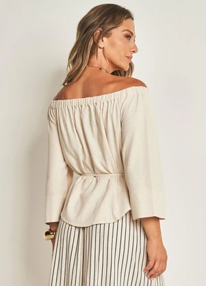 Doce Trama - Camisa Ombro a Ombro  Branco - DOCE TRAMA