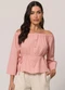 Doce Trama - Camisa Ombro a Ombro  Branco - variação: Rosa