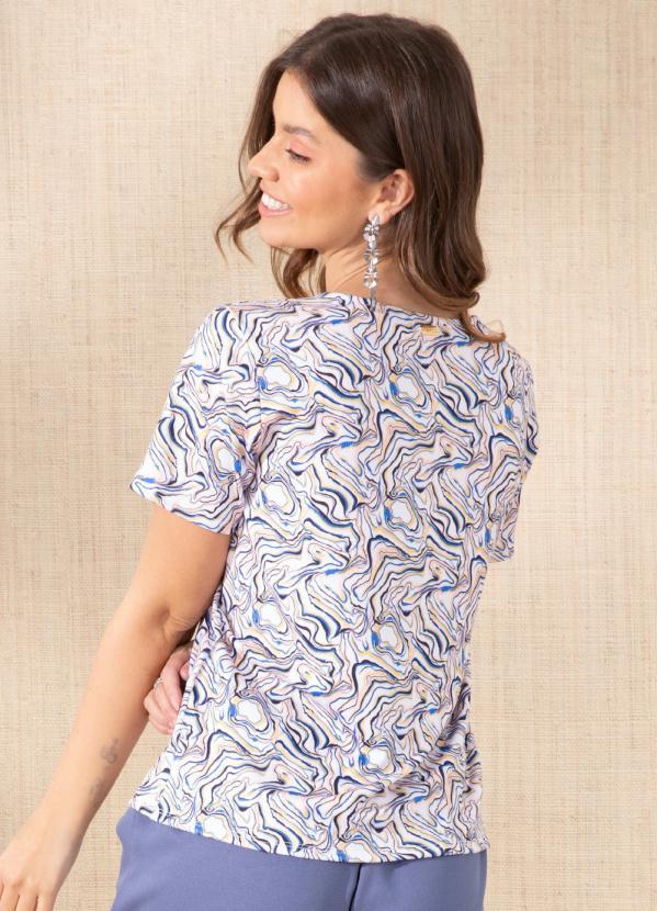 Quintess - Blusa Abstrato Color com Recorte Vazado 2