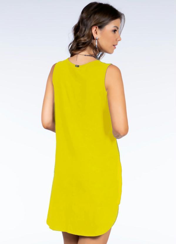 Outlet - Blusa Amarela com Barra Arredondada e Fendas 2