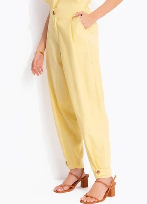 Quintess - Blusa Amarelo em Tecido de Alfaiataria - QUINTESS