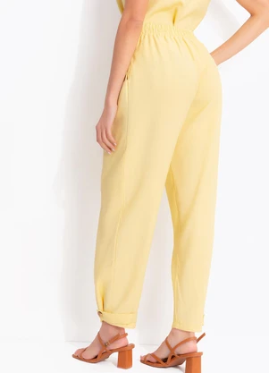 Quintess - Blusa Amarelo em Tecido de Alfaiataria - QUINTESS