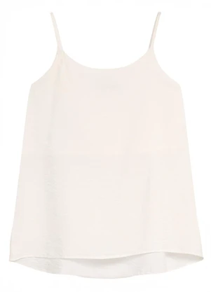 Enfim - Blusa Ampla Acetinada Texturizada Branco - ENFIM