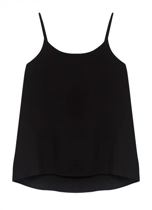 Enfim - Blusa Ampla Acetinada Texturizada Preto - ENFIM