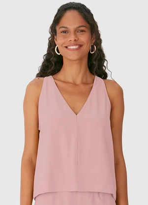 Malwee - Blusa Ampla Alfaiataria Rosa Pálido - MALWEE
