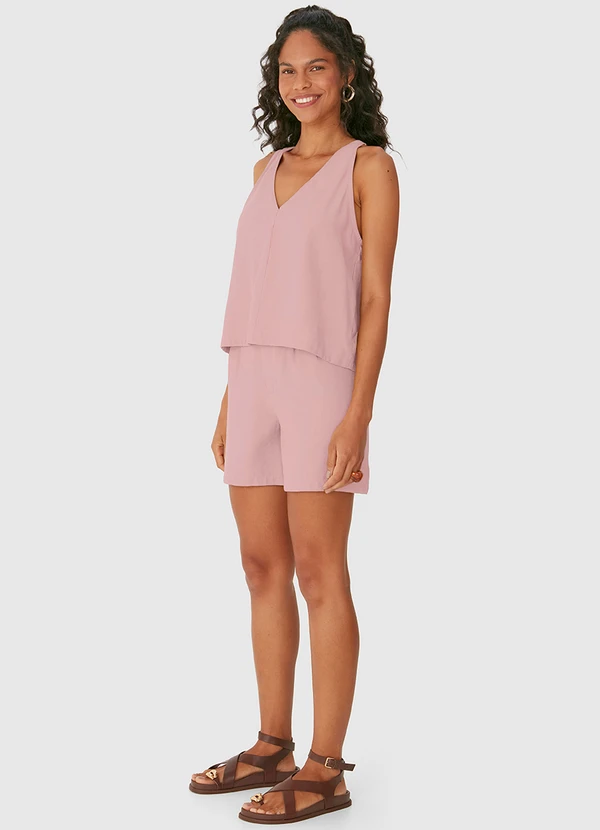 Malwee - Blusa Ampla Alfaiataria Rosa Pálido 5